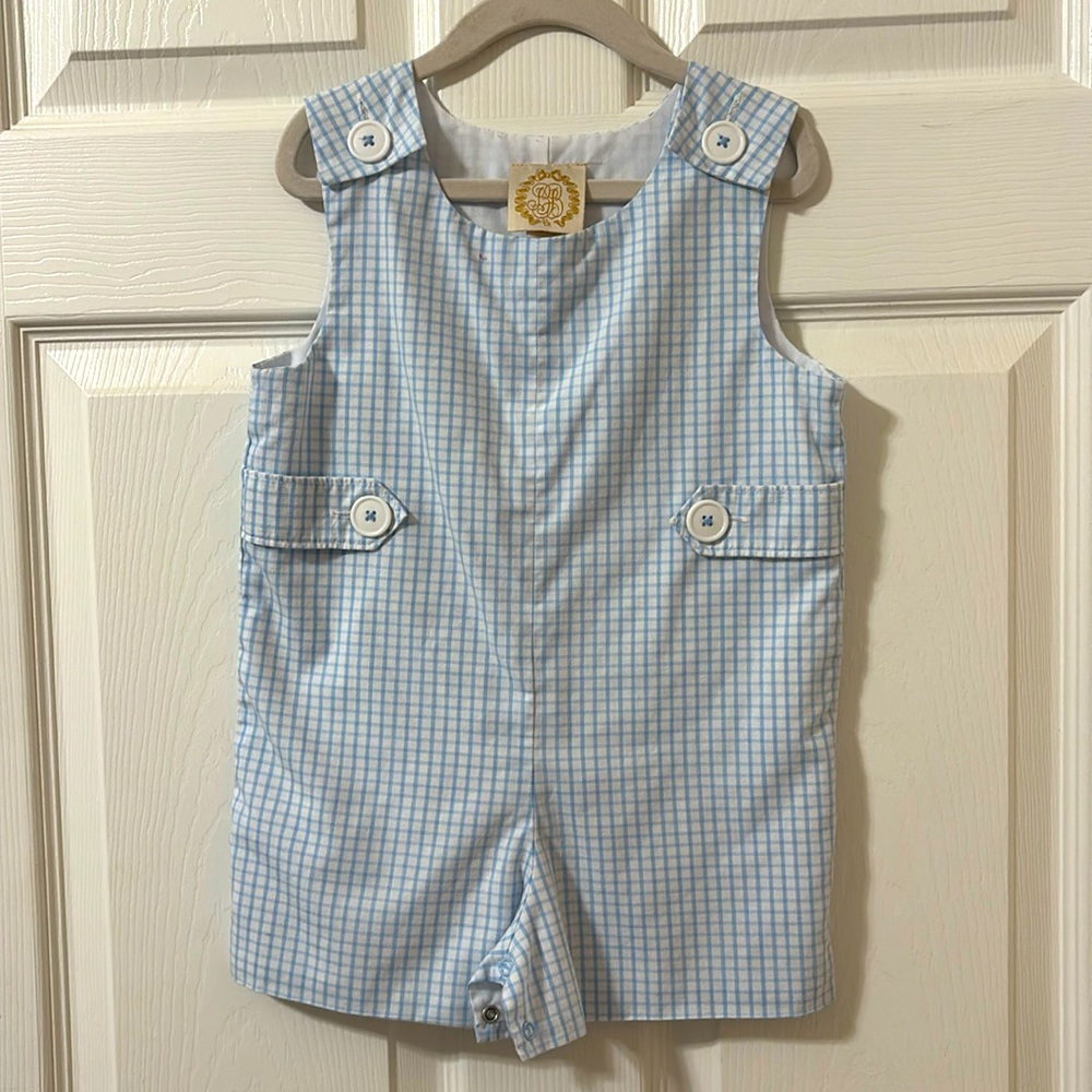 The Beaufort Bonnet Company Pastel Plaid Kids One Piece Jon Jon